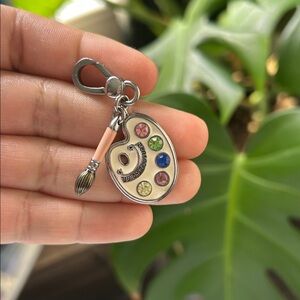 Juicy Couture Silver Palette Charm with Colorful Accents